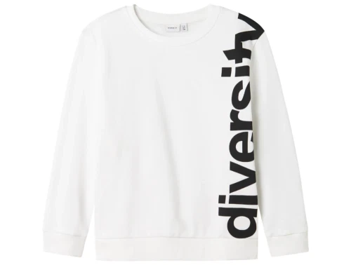 Name It bright white diversity printet sweatshirt